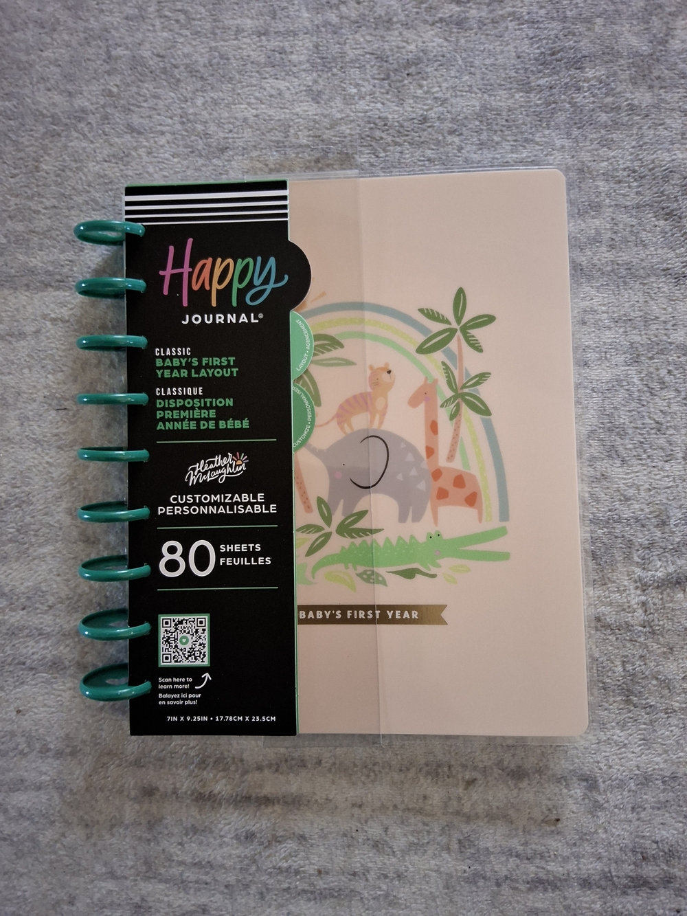 Happy Planner Baby's First Year Hardcover Journal - Pastel Pink